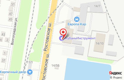 Торгово-сервисная компания Кубань Инструмент на Ростовском шоссе на карте
