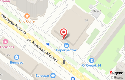 Супермаркет Перекрёсток на метро Беляево на карте