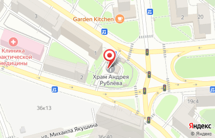 Храм преподобного Андрея Рублева на улице Верхняя Масловка на карте