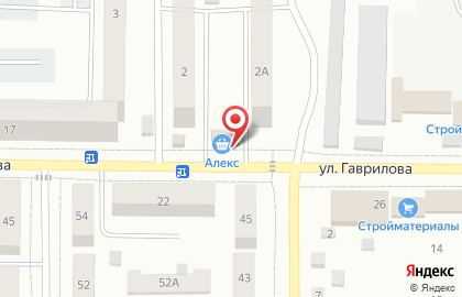 Алекс на улице Гаврилова на карте
