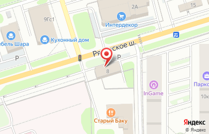 Рублевка на Рязанском шоссе на карте