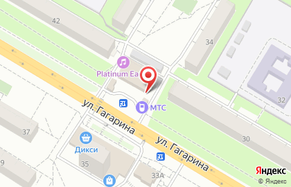 Торговый центр Гефест на улице Гагарина на карте