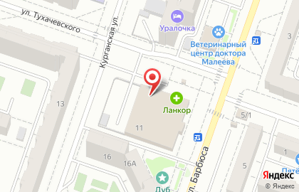Аптека Ланкор на улице Тухачевского на карте
