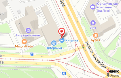 Массажный кабинет Благодать в Ленинском районе на карте