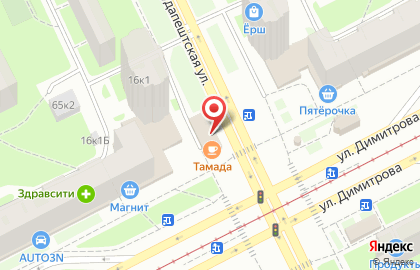 Кафе-бар Невская классика на Будапештской улице на карте