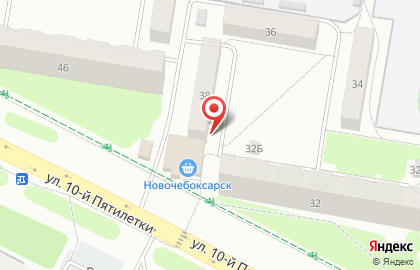 Дорожное в Новочебоксарске на карте