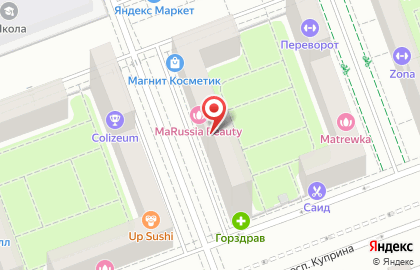 Бьюти-студия Бесконечность на улице Александры Монаховой на карте