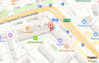 Торгово-сервисный центр Техносервис на ​проспекте Героев Сталинграда на карте
