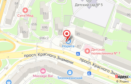 Банкомат Дальневосточный банк Сбербанка России, Приморское отделение на проспекте Красного Знамени на карте