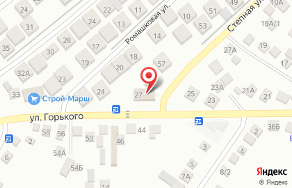 Продовольственный магазин Продукты на улице Горького на карте