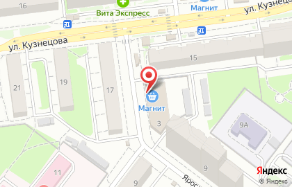 Супермаркет Дикси на Ярославской улице на карте