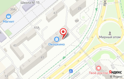 Оконная компания Окошкино на проспекте Строителей на карте