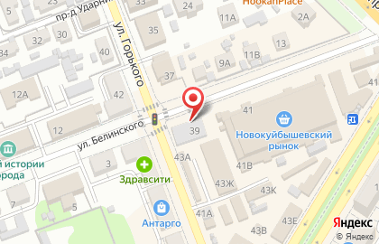 Киоск по продаже колбасных изделий на улице Горького на карте