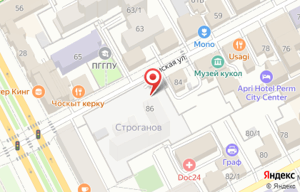 Автостоянка в Перми на карте