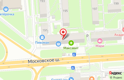 Сеть мастерских по ремонту компьютеров Авангард на Московском шоссе на карте