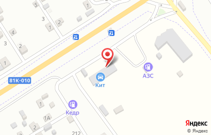 Автомойка Кит в Октябрьском районе на карте