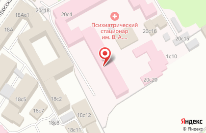 Психиатрическая больница №3 им. В.А. Гиляровского на улице Матросская Тишина на карте