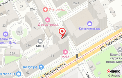 Салон элитной мебели ЮТА в Нижегородском районе на карте