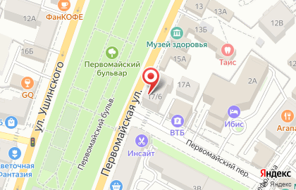 Резерв на Первомайской улице на карте