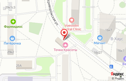 Супермаркет здорового питания ВкусВилл на Криворожской улице на карте