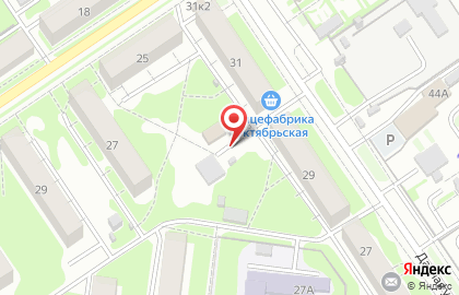 Продуктовый магазин в Новосибирске на карте