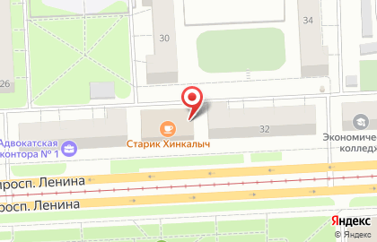 Русское радио, FM 104.7 на проспекте Ленина на карте