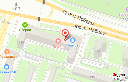 Банкомат АКБ Росбанк в Октябрьском районе на карте