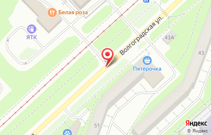 Атак на Волгоградской улице на карте