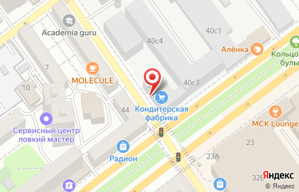 Воронежская кондитерская фабрика на карте