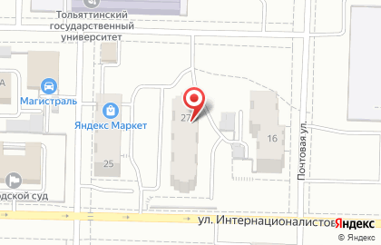 Центральная городская больница, г. Жигулёвск на улице Интернационалистов на карте
