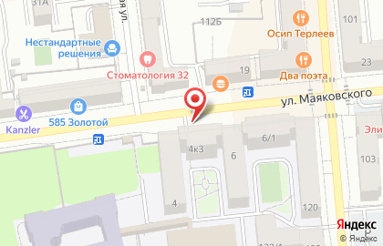 Общежитие, ОмГУПС на улице Маяковского на карте