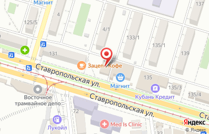 Уралсиб Банк в Краснодаре на карте