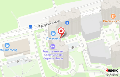 Мини-маркет Ласточка на Русановской улице на карте