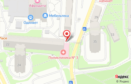 Одинцовская городская поликлиника №3 на улице Верхнепролетарская, 22 на карте
