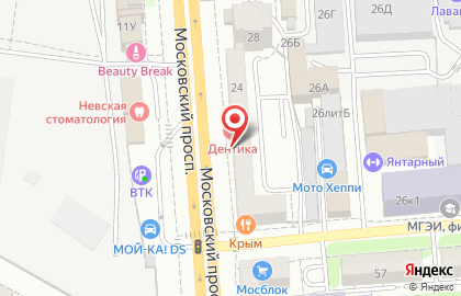Стоматологический центр Дентика на Московском проспекте на карте