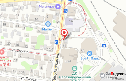 Киоск по продаже хлебобулочных изделий на Депутатской улице на карте