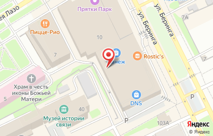 Кафе быстрого питания Burger Club на улице Беринга на карте