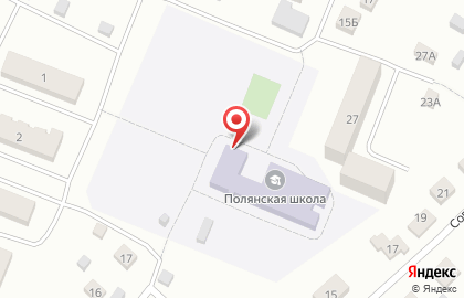 Полянская средняя школа на Советской площади на карте