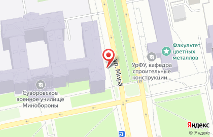 Екатеринбургский гарнизонный военный суд на карте
