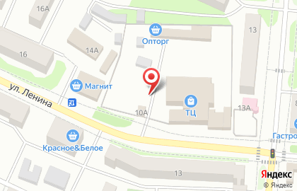 Автостоянка на ул. Ленина, 10в на карте