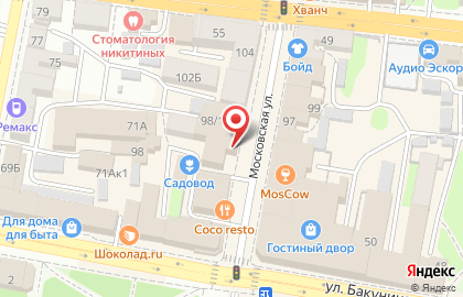 Маникюрный кабинет на Московской улице на карте