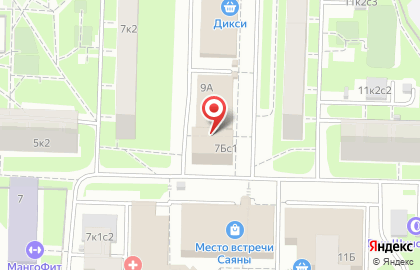 Аист на Саянской улице на карте