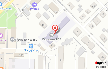 Гимназия №1 в Казани на карте