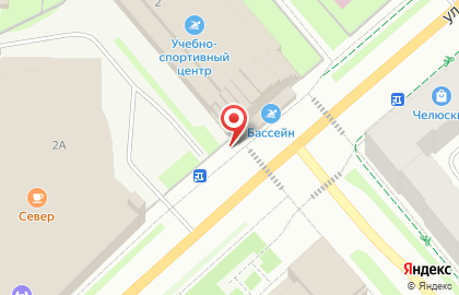 Киоск по продаже печатной продукции Марпи на улице Челюскинцев, 2 киоск на карте