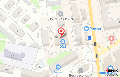 Магазин цифровой техники DNS в 1-ом микрорайоне на карте
