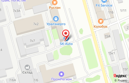 Торгово-сервисная компания ТРАНСТЕХЛАЙН на улице Родины на карте