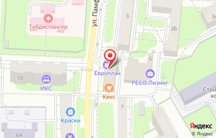 Агентство недвижимости Империя Недвижимости на улице Памфилова на карте