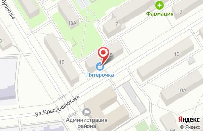 Супермаркет Пятёрочка в Орджоникидзевском районе на карте