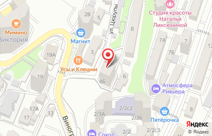 Продуктовый магазин в Сочи на карте