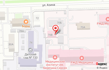 Служба ритуальных услуг на улице Азина на карте